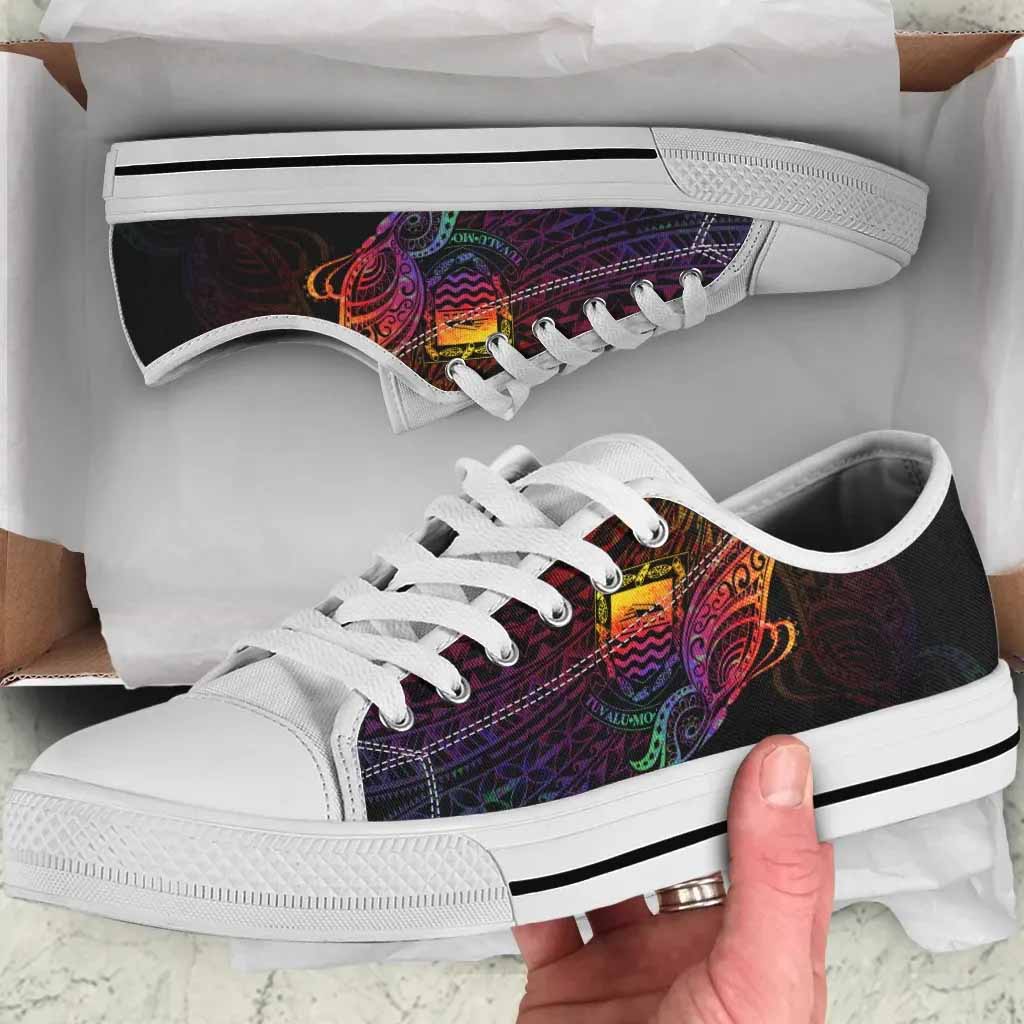 Tuvalu Low Top Shoes - Butterfly Polynesian Style