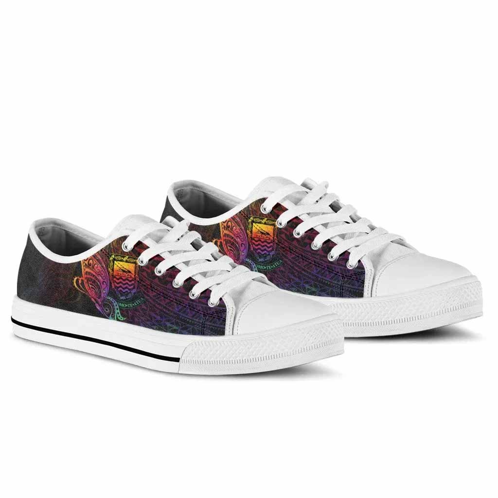 Tuvalu Low Top Shoes - Butterfly Polynesian Style