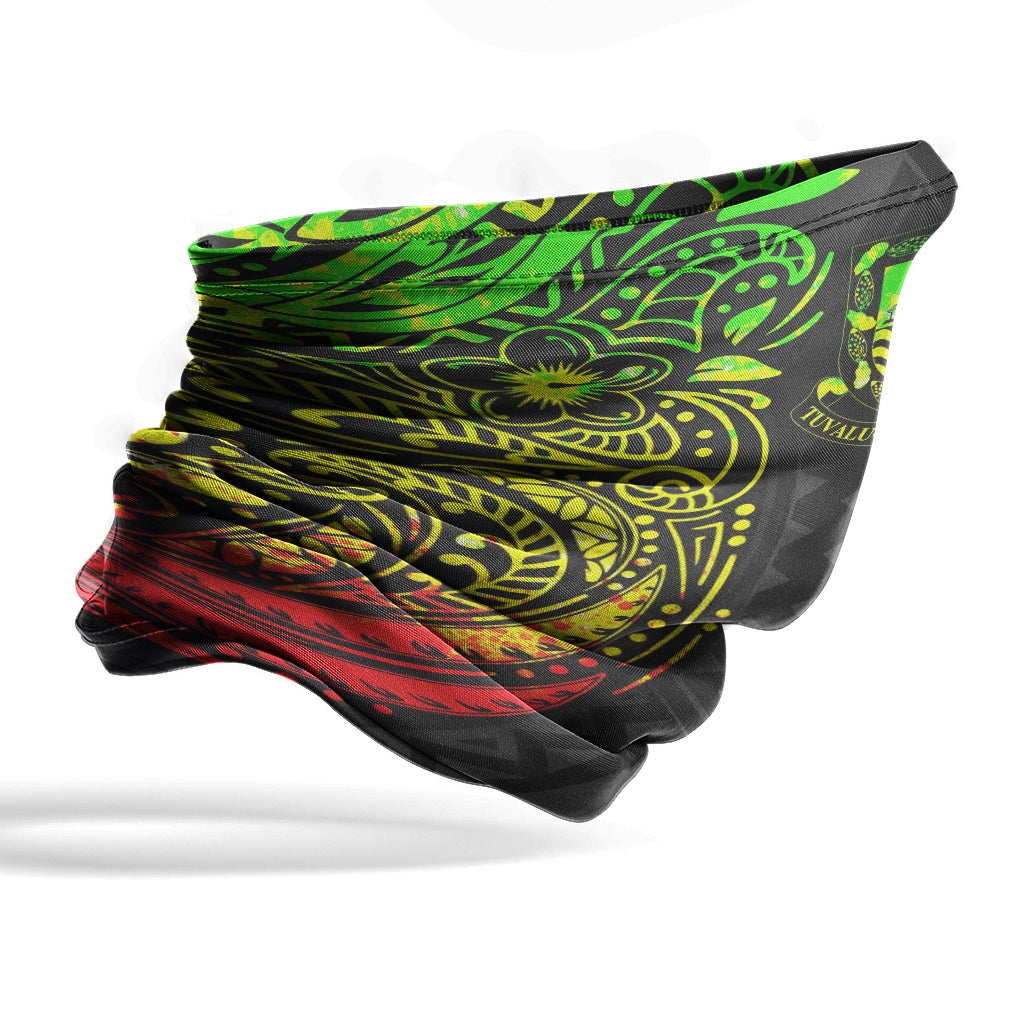 Tuvalu Neck Gaiter - Floral Tattoo Reggae