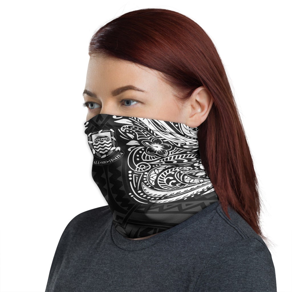 Tuvalu Neck Gaiter - Floral Tattoo White