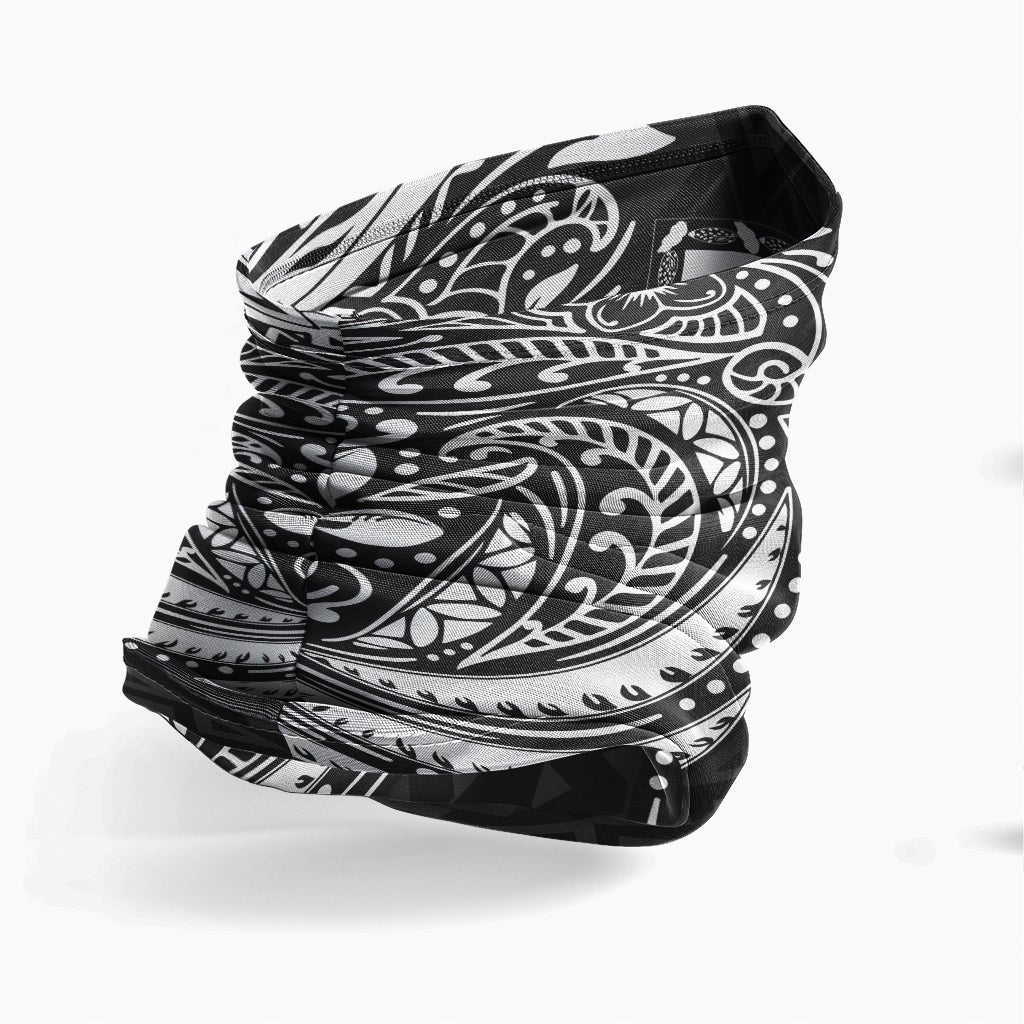 Tuvalu Neck Gaiter - Floral Tattoo White