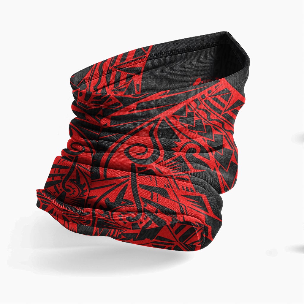 Tuvalu Neck Gaiter - Polynesian Pattern Red