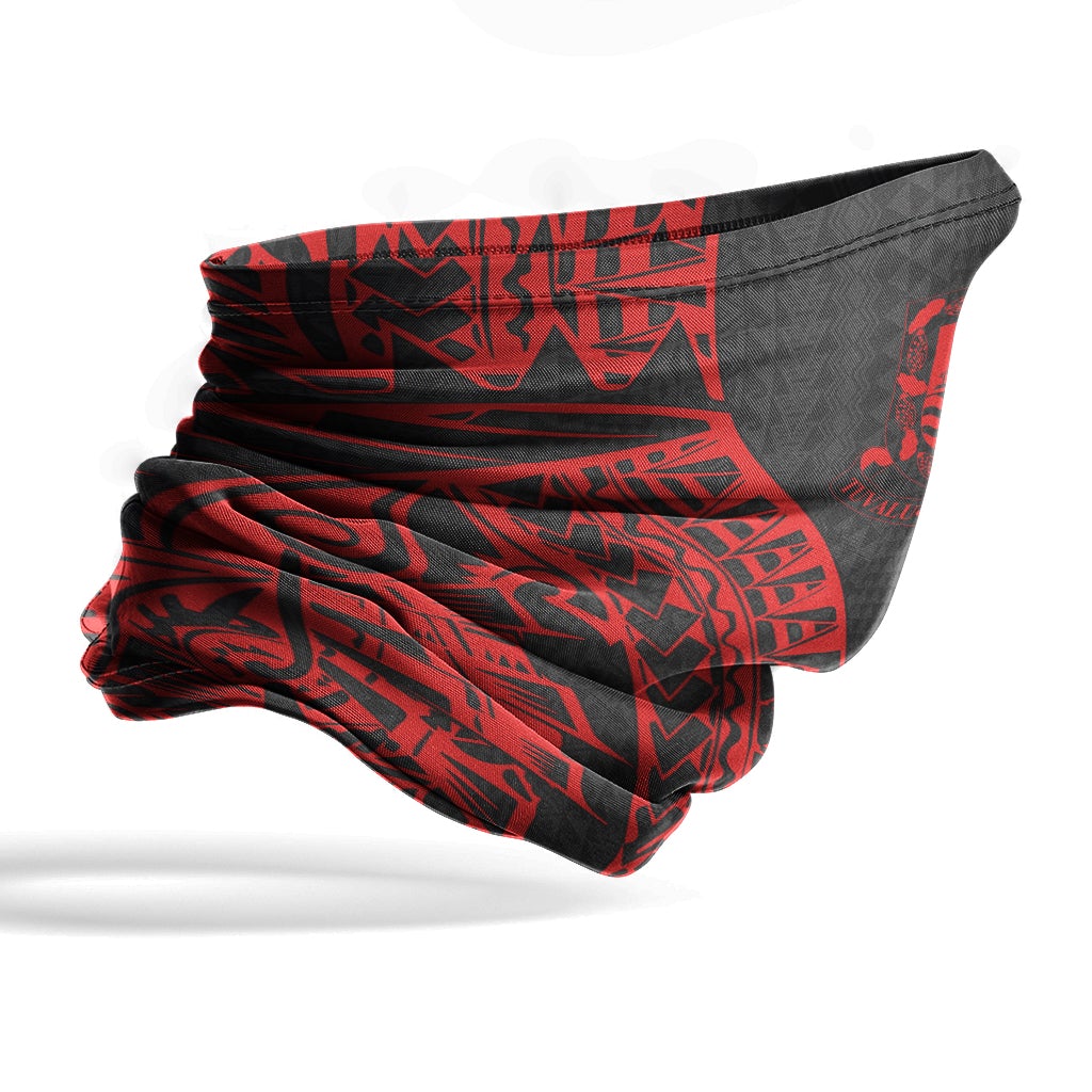 Tuvalu Neck Gaiter - Polynesian Pattern Red