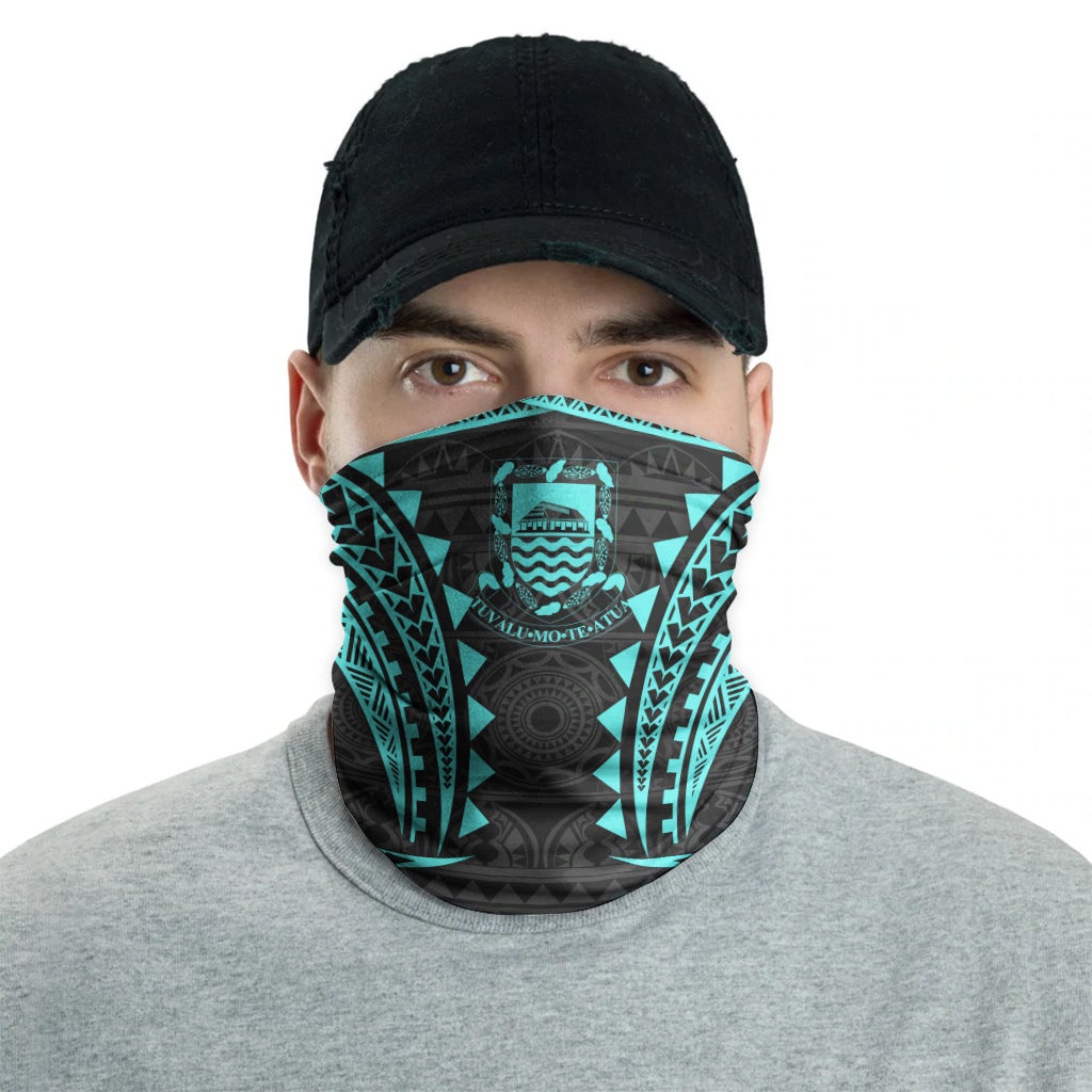 Tuvalu Neck Gaiter - Tribal Pattern Turquoise
