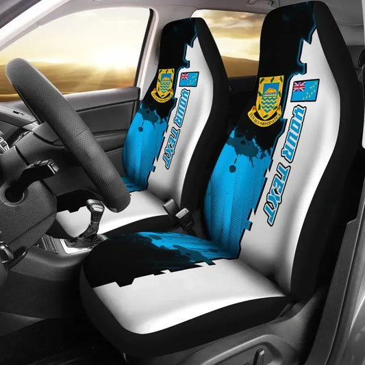 Tuvalu Personalised Car Seat Covers - Independence Day