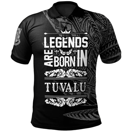 Tuvalu Polo Shirt - Legends Are Born In White Color