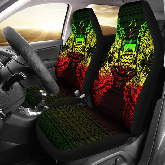 Tuvalu Car Seat Cover - Tuvalu Coat Of Arms Map Reggae
