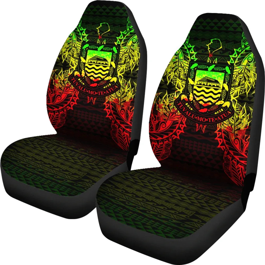 Tuvalu Car Seat Cover - Tuvalu Coat Of Arms Map Reggae