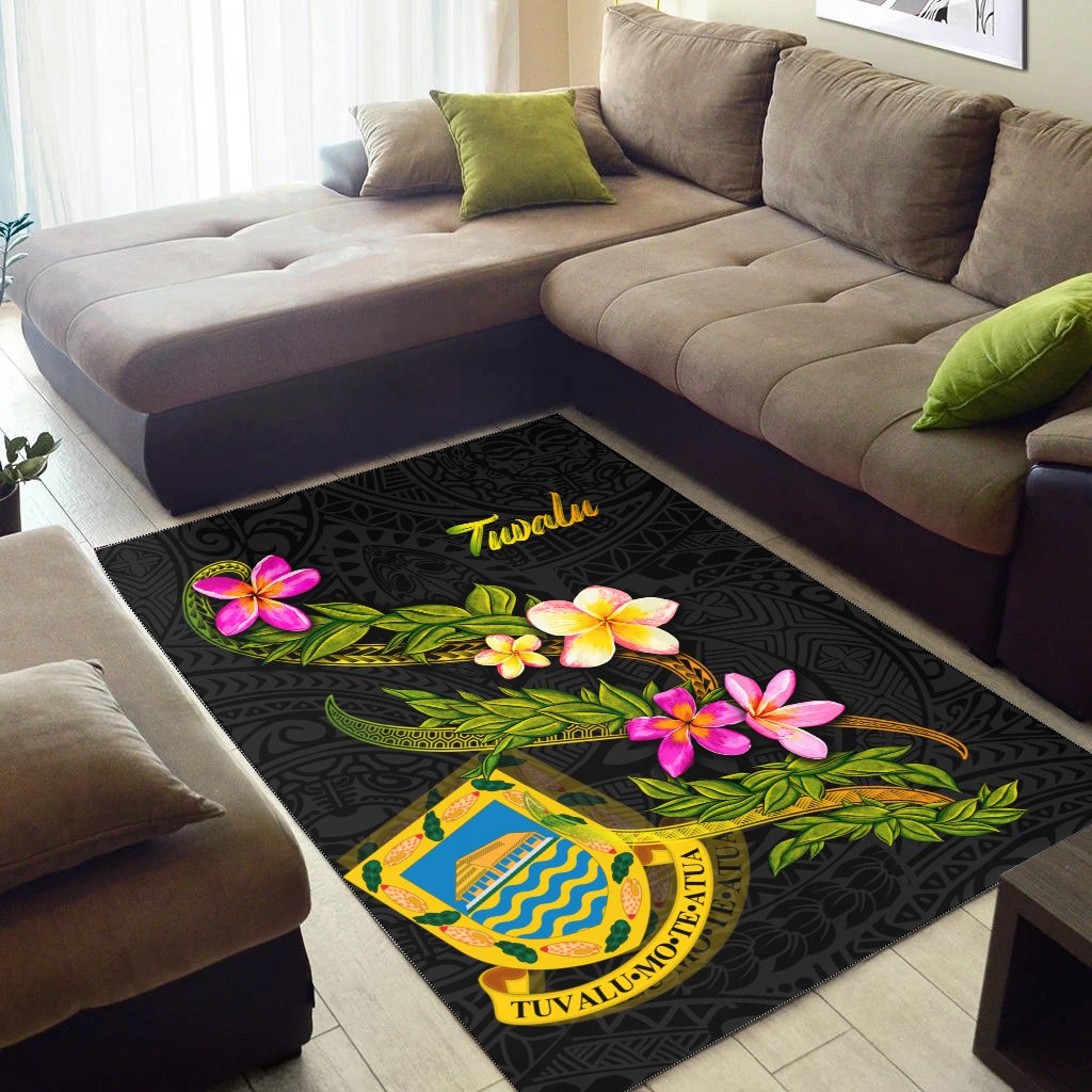 Tuvalu Polynesian Area Rug - Plumeria Tribal