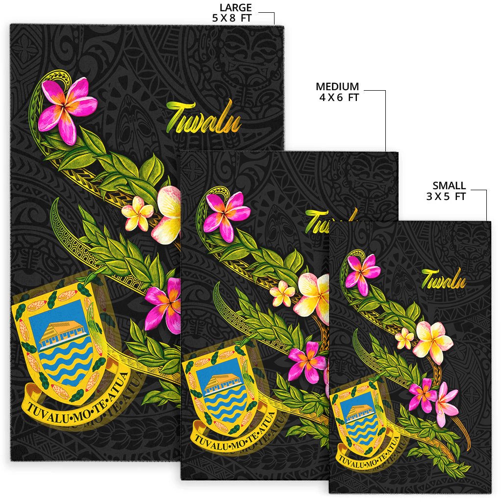 Tuvalu Polynesian Area Rug - Plumeria Tribal