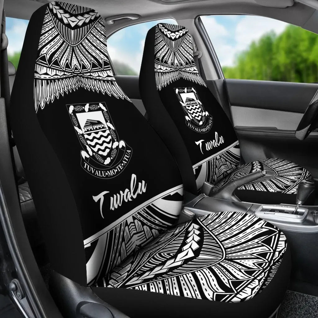 Tuvalu Polynesian Car Seat Covers - Pride White Version