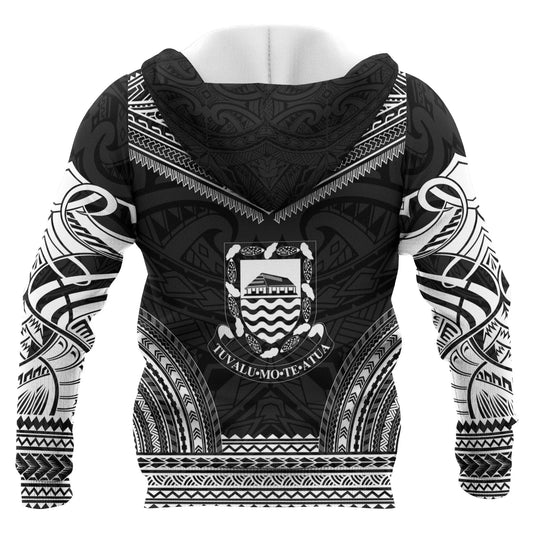 Tuvalu Polynesian Chief Custom Personalised Hoodie - Black Version