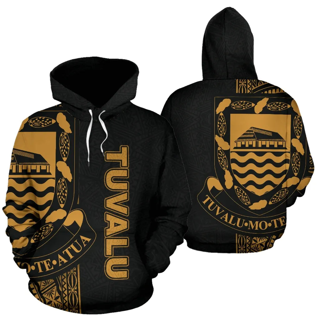 Tuvalu Polynesian Hoodie Line Gold