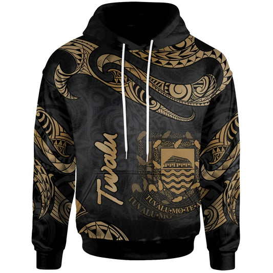 Tuvalu Polynesian Hoodie - Poly Tattoo Gold Version