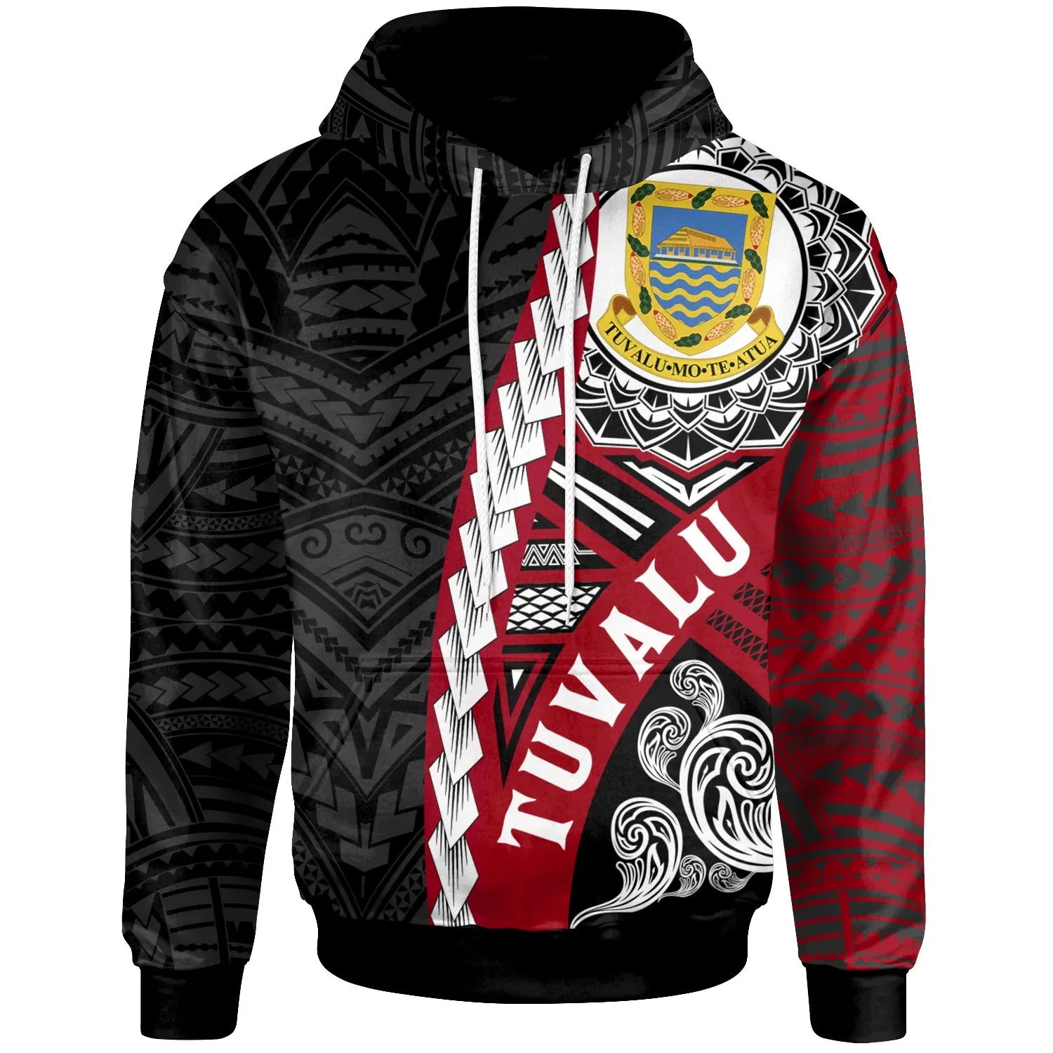 Tuvalu Polynesian Hoodie - Wave Tattoo