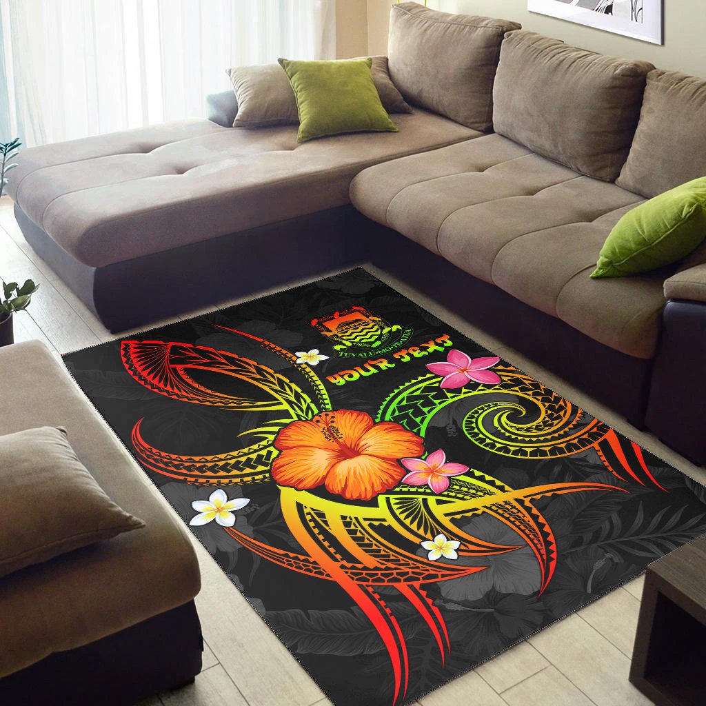 Tuvalu Polynesian Personalised Area Rug - Legend of Tuvalu (Reggae)