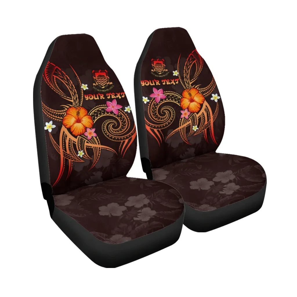 Tuvalu Polynesian Personalised Car Seat Covers - Legend of Tuvalu (Red)