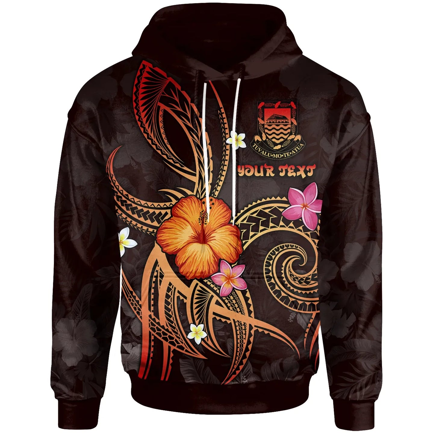 Tuvalu Polynesian Personalised Hoodie - Legend of Tuvalu (Red)