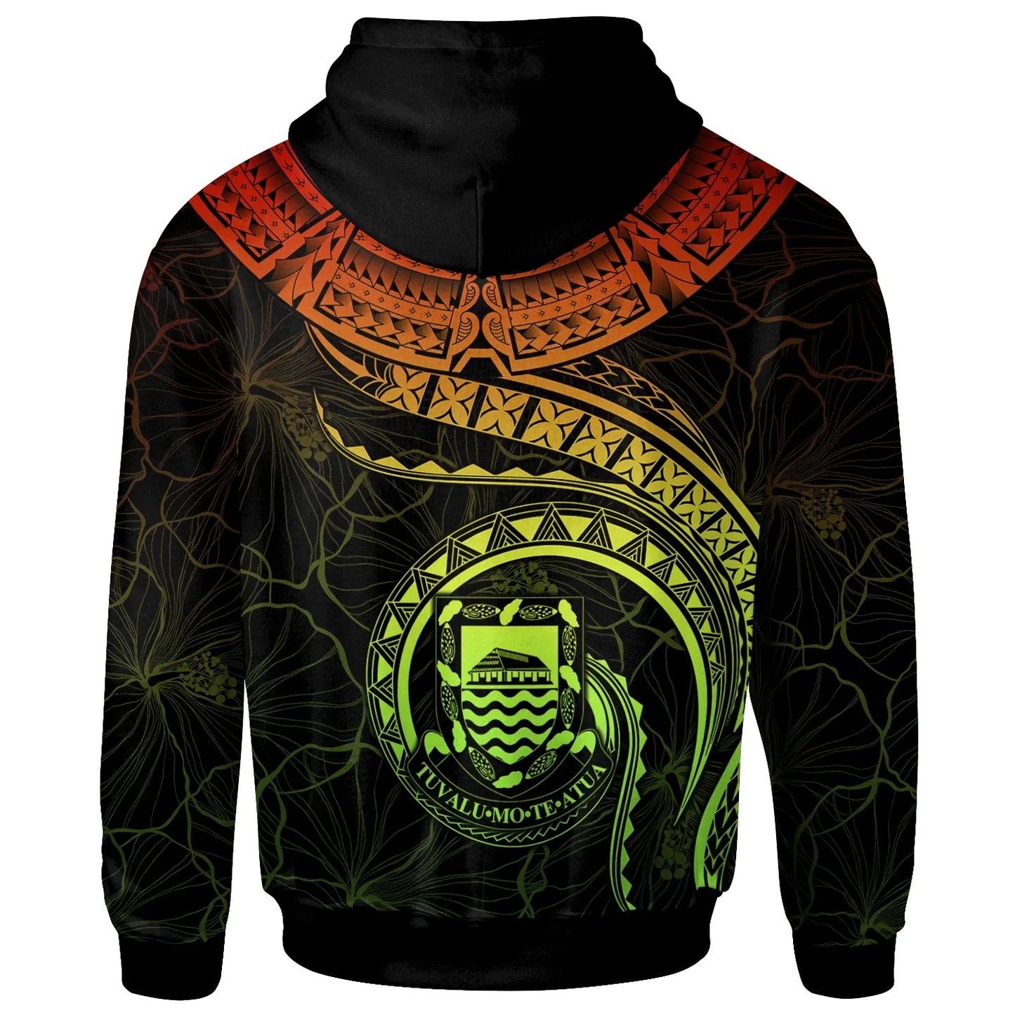 Tuvalu Polynesian Personalised Hoodie - Tuvalu Waves (Reggae)
