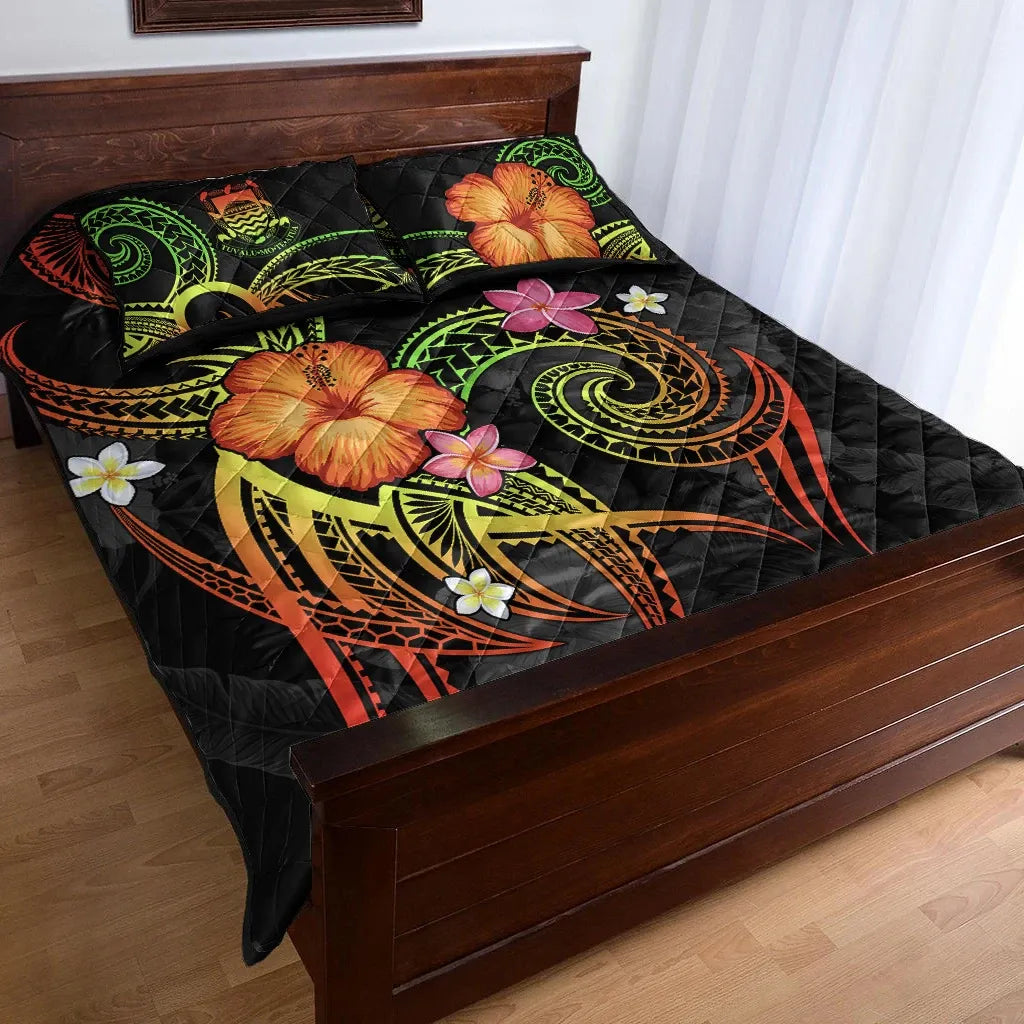 Tuvalu Polynesian Personalised Quilt Bed Set - Legend of Tuvalu (Reggae)