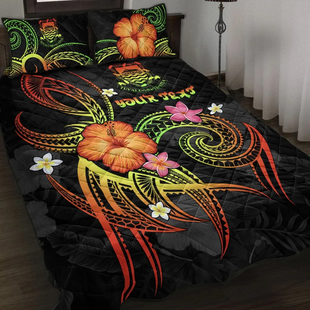 Tuvalu Polynesian Personalised Quilt Bed Set - Legend of Tuvalu (Reggae)