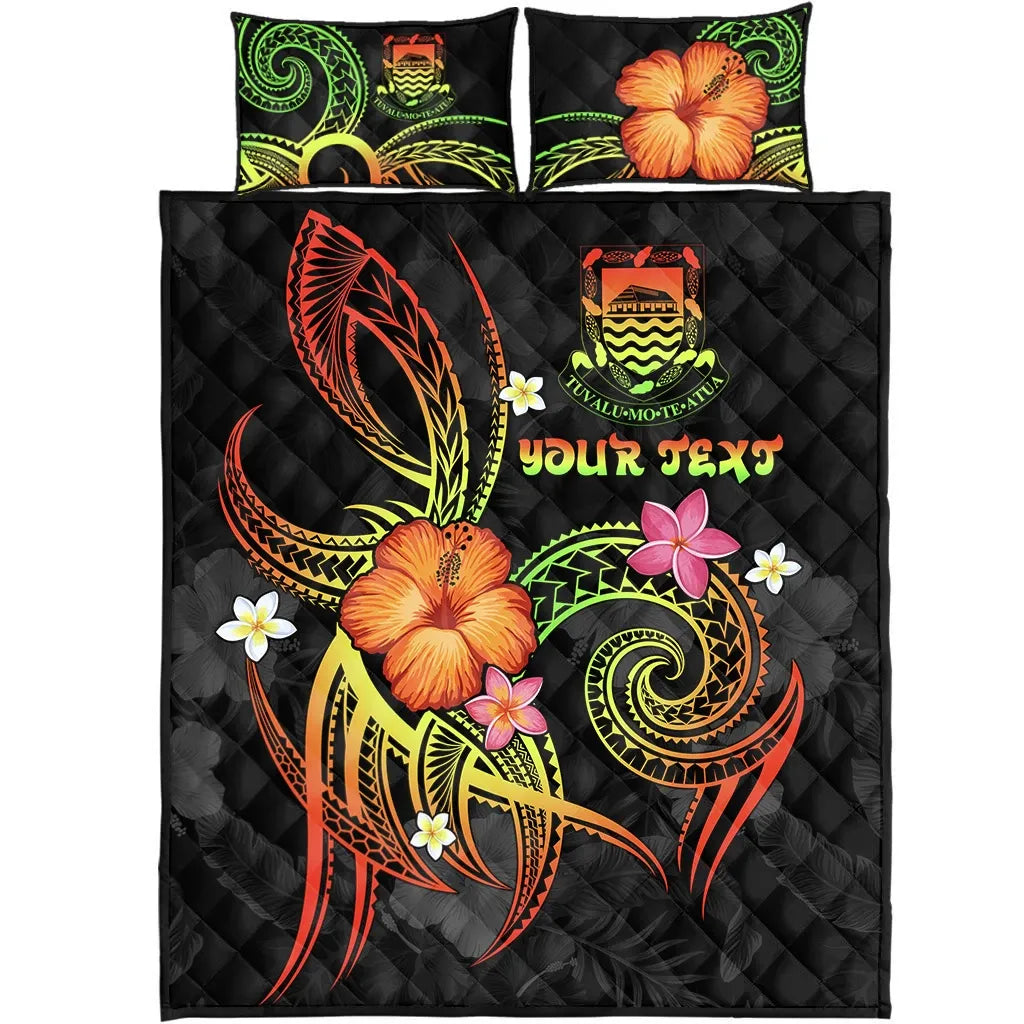 Tuvalu Polynesian Personalised Quilt Bed Set - Legend of Tuvalu (Reggae)