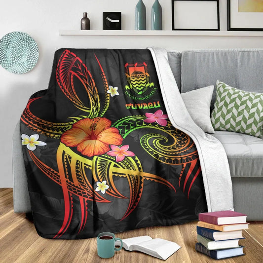 Tuvalu Polynesian Premium Blanket - Legend of Tuvalu (Reggae)
