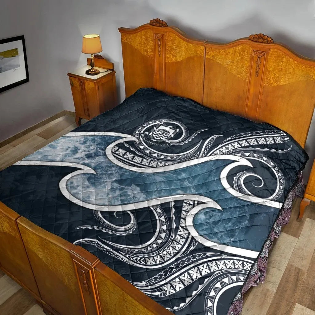 Tuvalu Polynesian Premium Quilt - Ocean Style