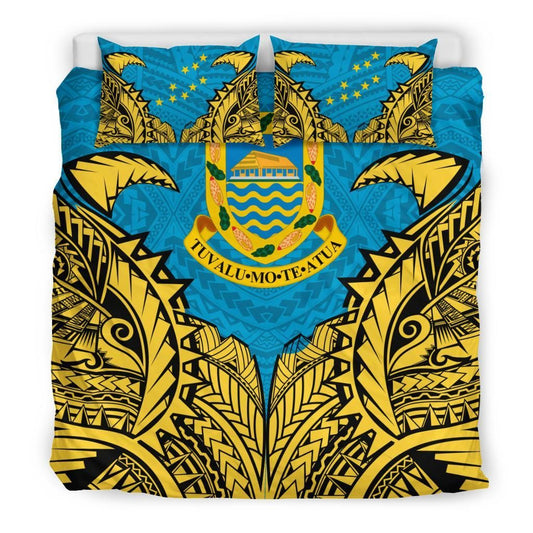 Tuvalu Duvet Cover Set - Tuvalu Coat Of Arms Premium