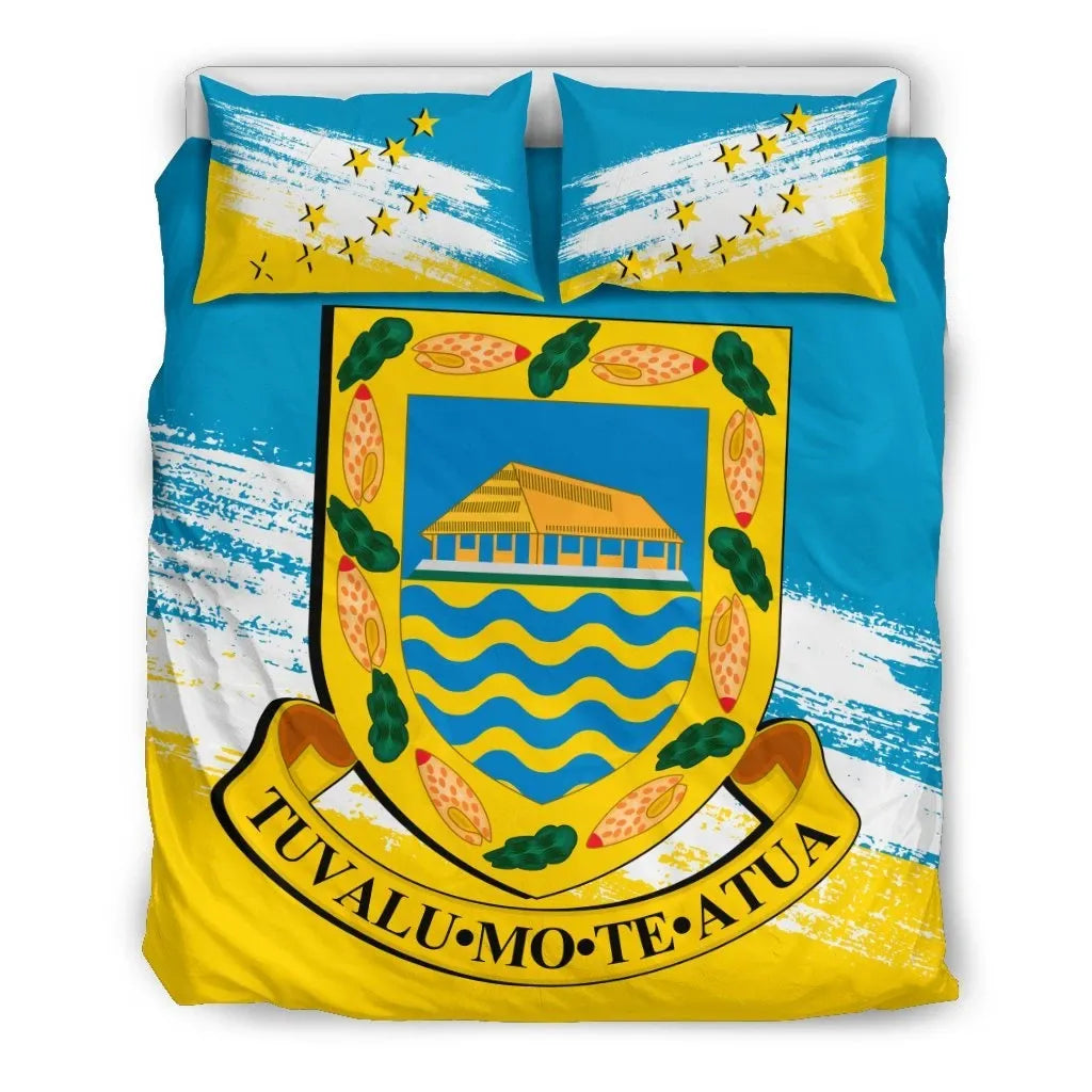 Tuvalu Duvet Cover Set - Tuvalu Coat Of Arms Premium