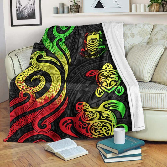Tuvalu Premium Blanket - Reggae Tentacle Turtle