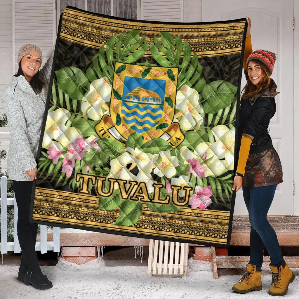 Tuvalu Premium Quilt - Polynesian Gold Patterns Collection