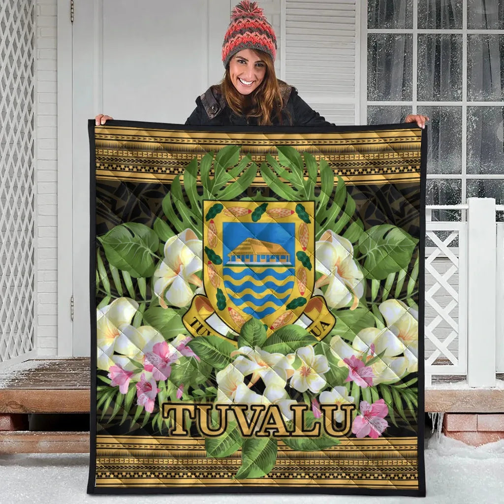 Tuvalu Premium Quilt - Polynesian Gold Patterns Collection