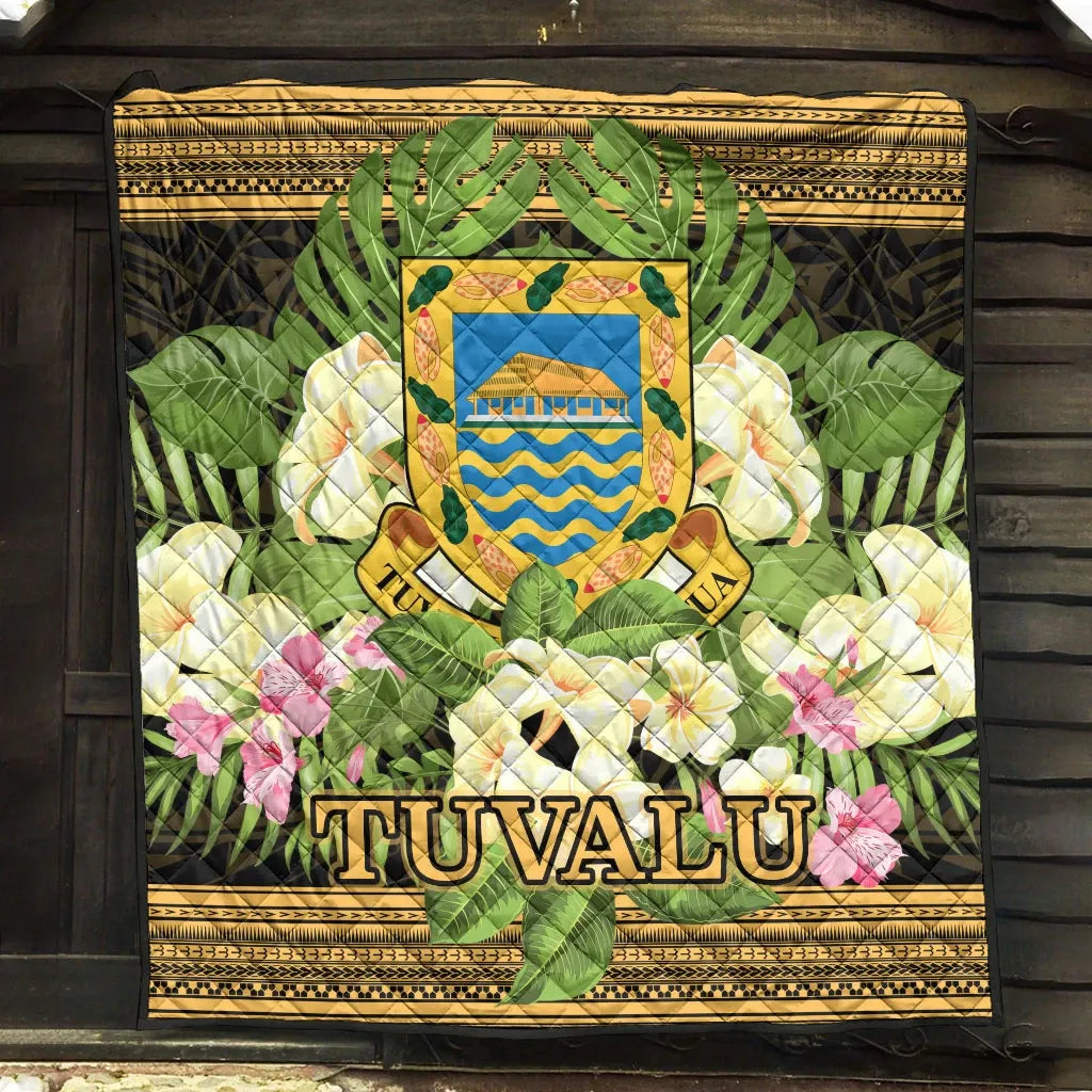 Tuvalu Premium Quilt - Polynesian Gold Patterns Collection