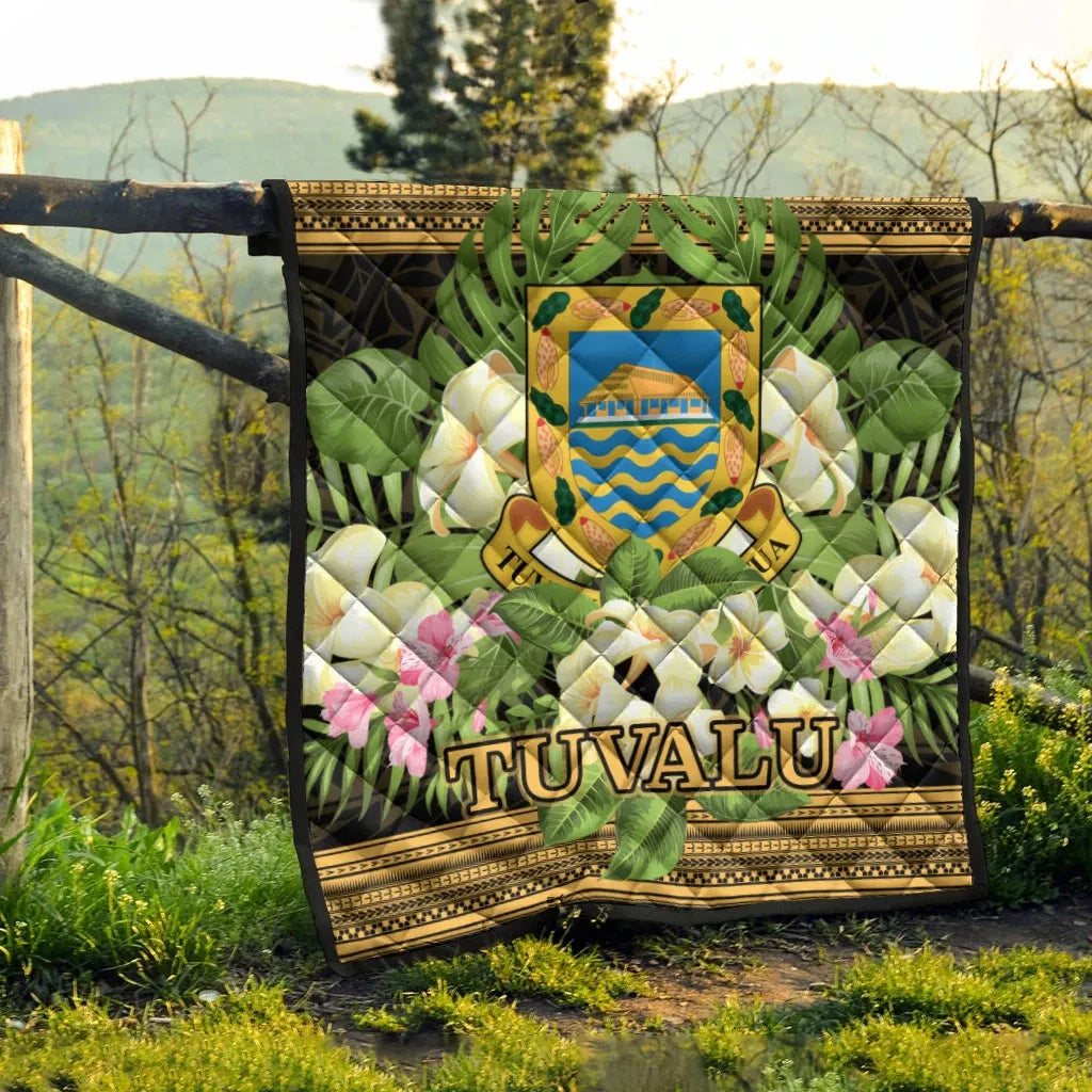 Tuvalu Premium Quilt - Polynesian Gold Patterns Collection