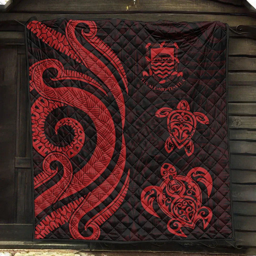 Tuvalu Premium Quilt - Red Tentacle Turtle