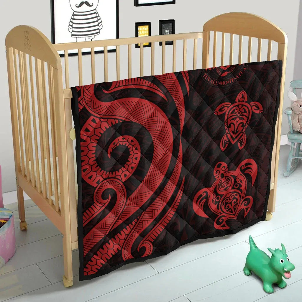 Tuvalu Premium Quilt - Red Tentacle Turtle