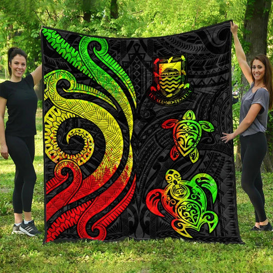 Tuvalu Premium Quilt - Reggae Tentacle Turtle