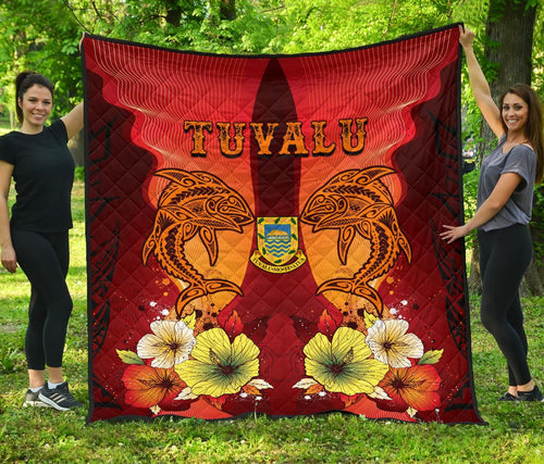 Tuvalu Premium Quilt - Tribal Tuna Fish