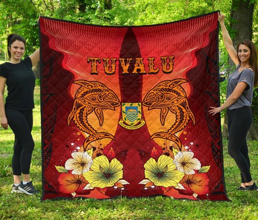Tuvalu Premium Quilt - Tribal Tuna Fish