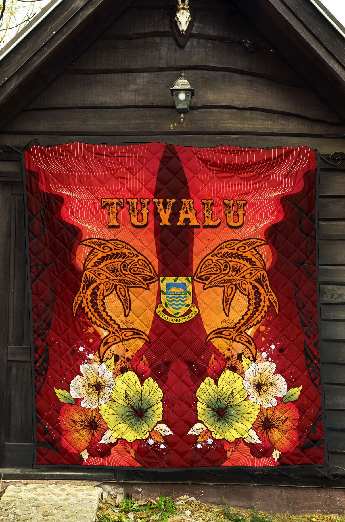 Tuvalu Premium Quilt - Tribal Tuna Fish