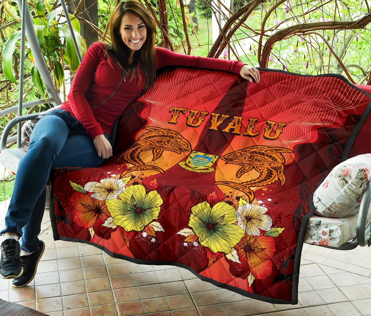 Tuvalu Premium Quilt - Tribal Tuna Fish