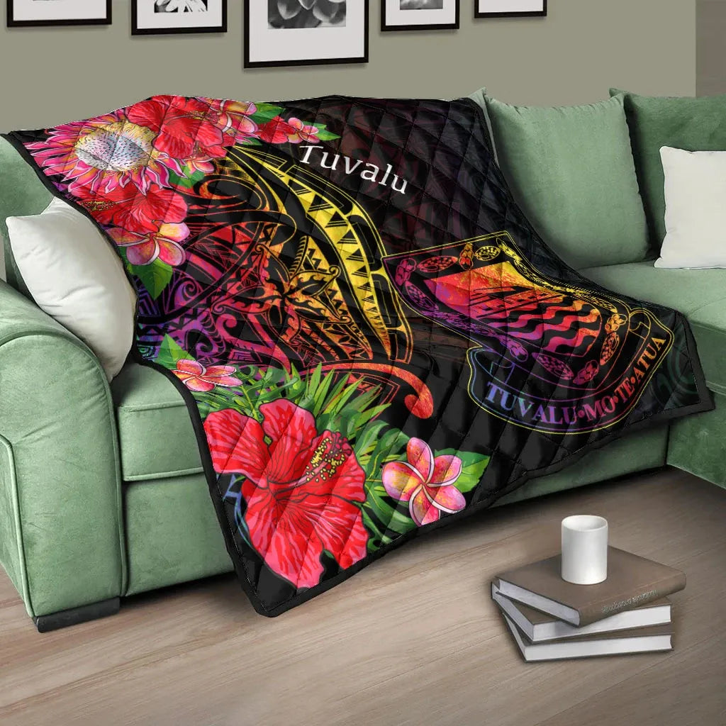 Tuvalu Premium Quilt - Tropical Hippie Style