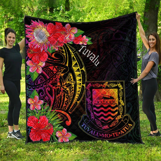 Tuvalu Premium Quilt - Tropical Hippie Style
