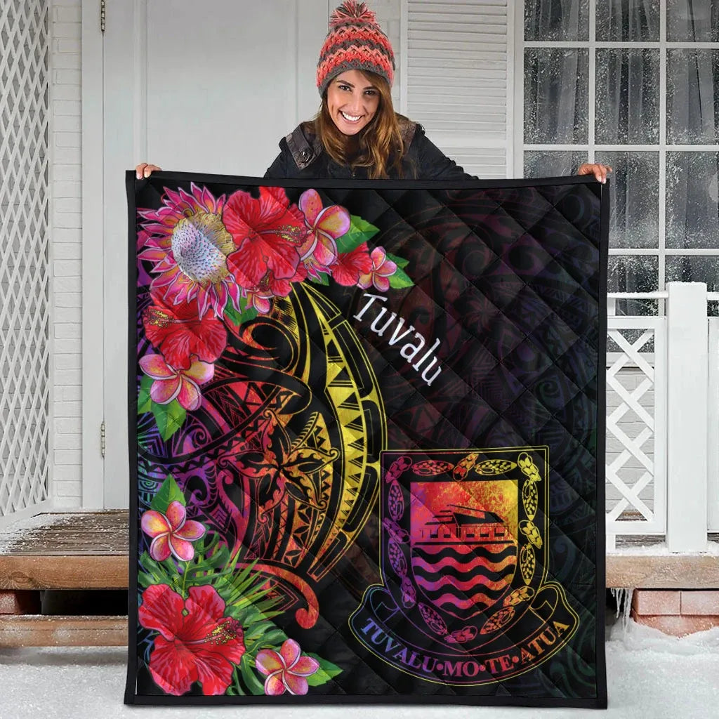 Tuvalu Premium Quilt - Tropical Hippie Style