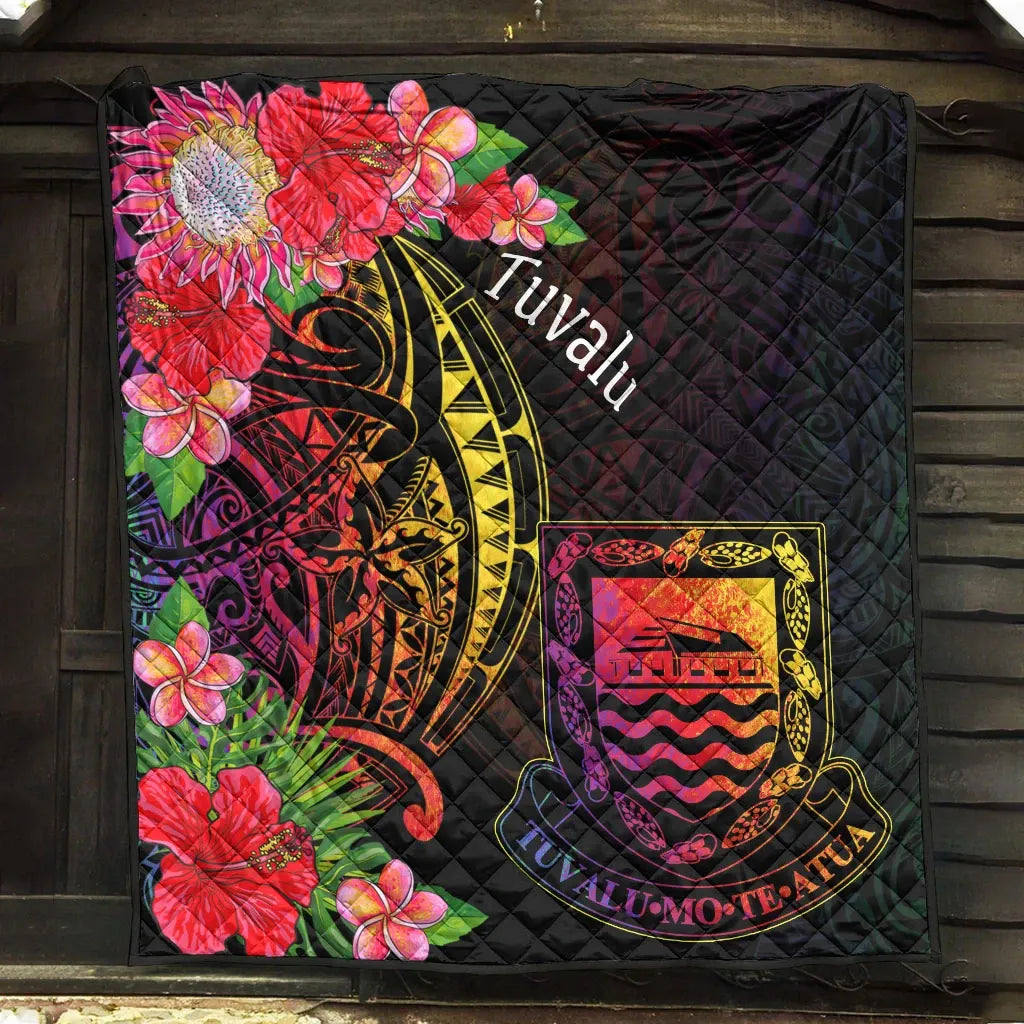 Tuvalu Premium Quilt - Tropical Hippie Style