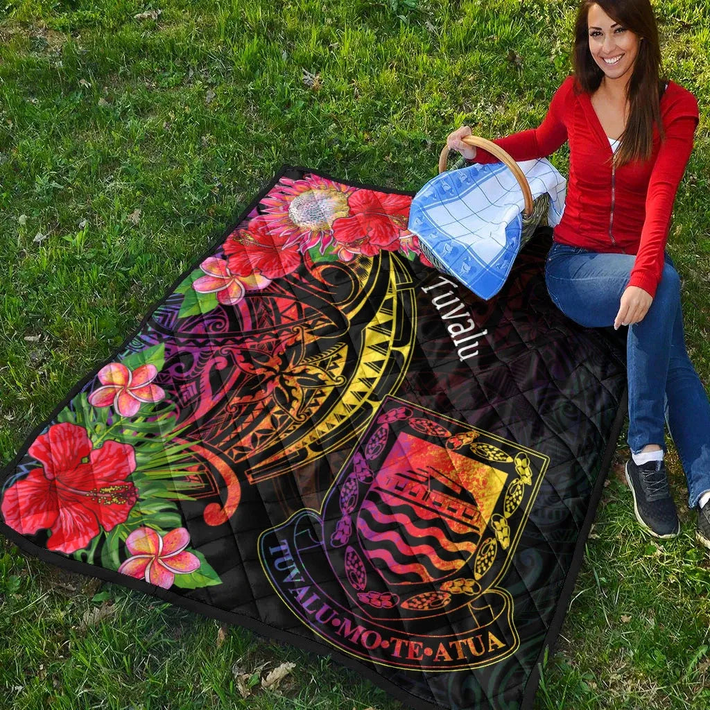 Tuvalu Premium Quilt - Tropical Hippie Style