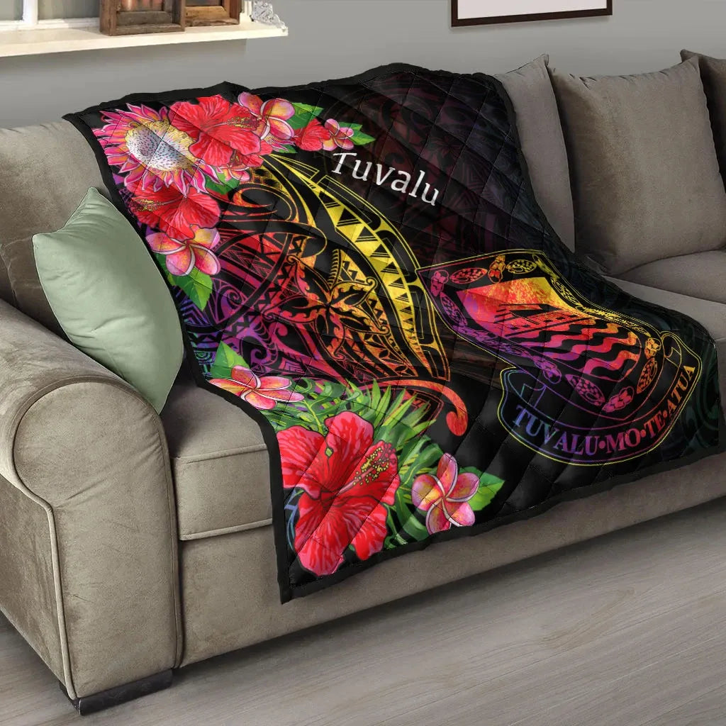 Tuvalu Premium Quilt - Tropical Hippie Style