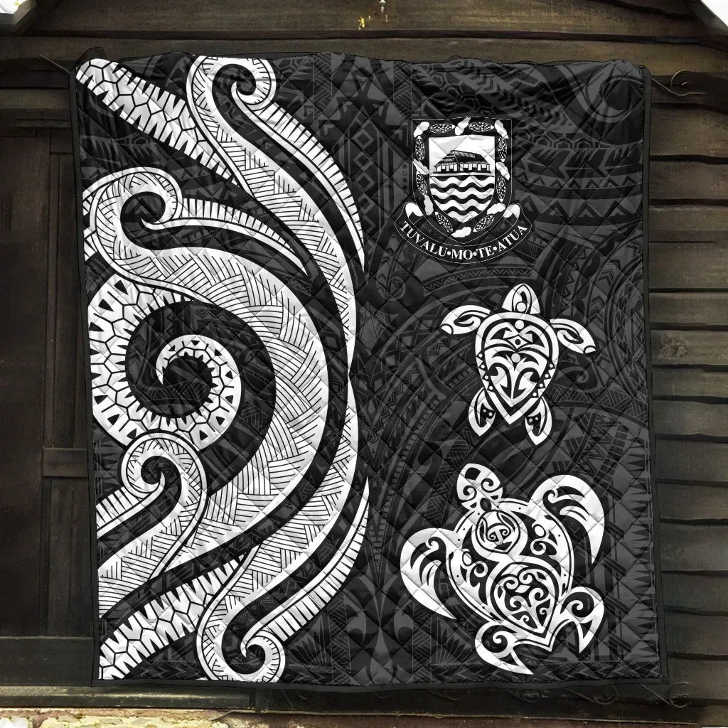 Tuvalu Premium Quilt - White Tentacle Turtle