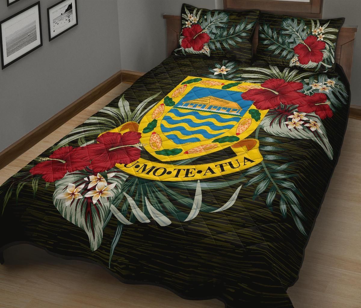 Tuvalu Polynesian Quilt Bed Set - Special Hibiscus
